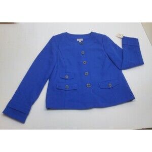 Vintage New Amber Sun Women's Medium Blue Sapphire Pea Coat Blazer